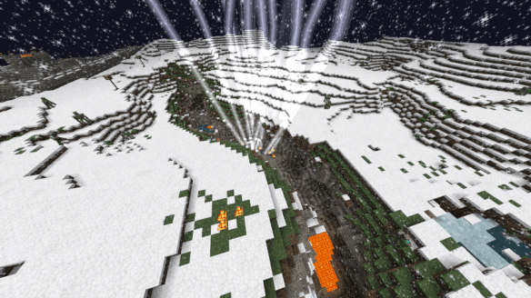 Thunderstorm splits bluepeaks down the middle